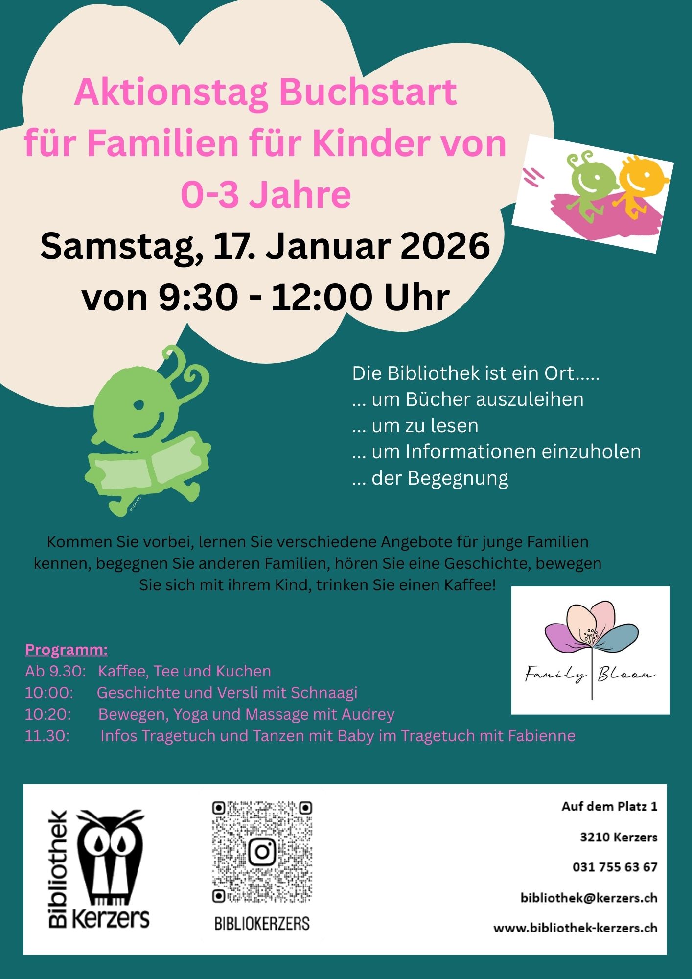 Aktionstag Buchstart für Familien für Kinder von 0-3 Jahre